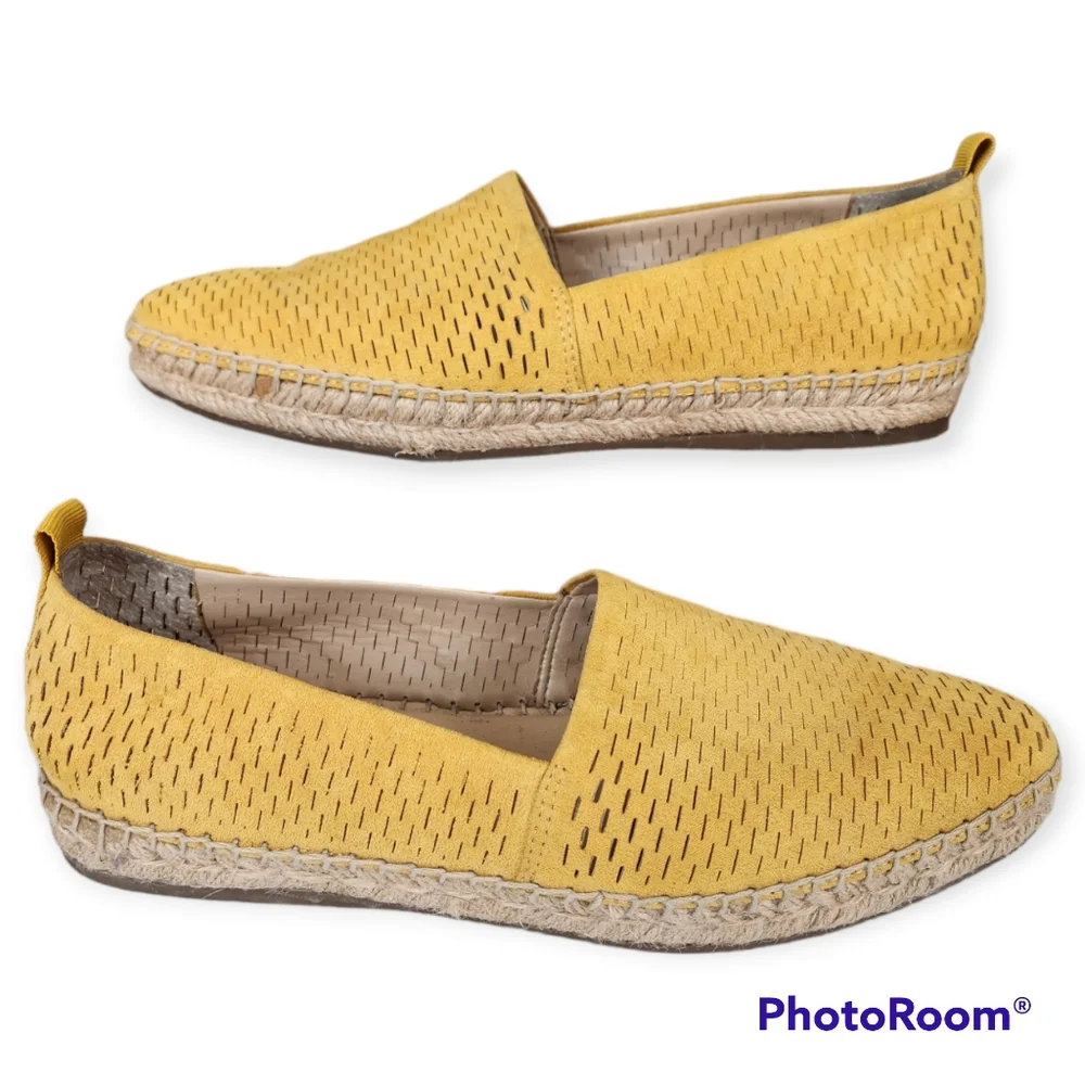 Franco Sarto Dobby Mustard Espadrille flats size 8.5M